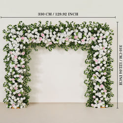 Uflower White Rose Wedding Background Flower Arrangement Arch Decoration