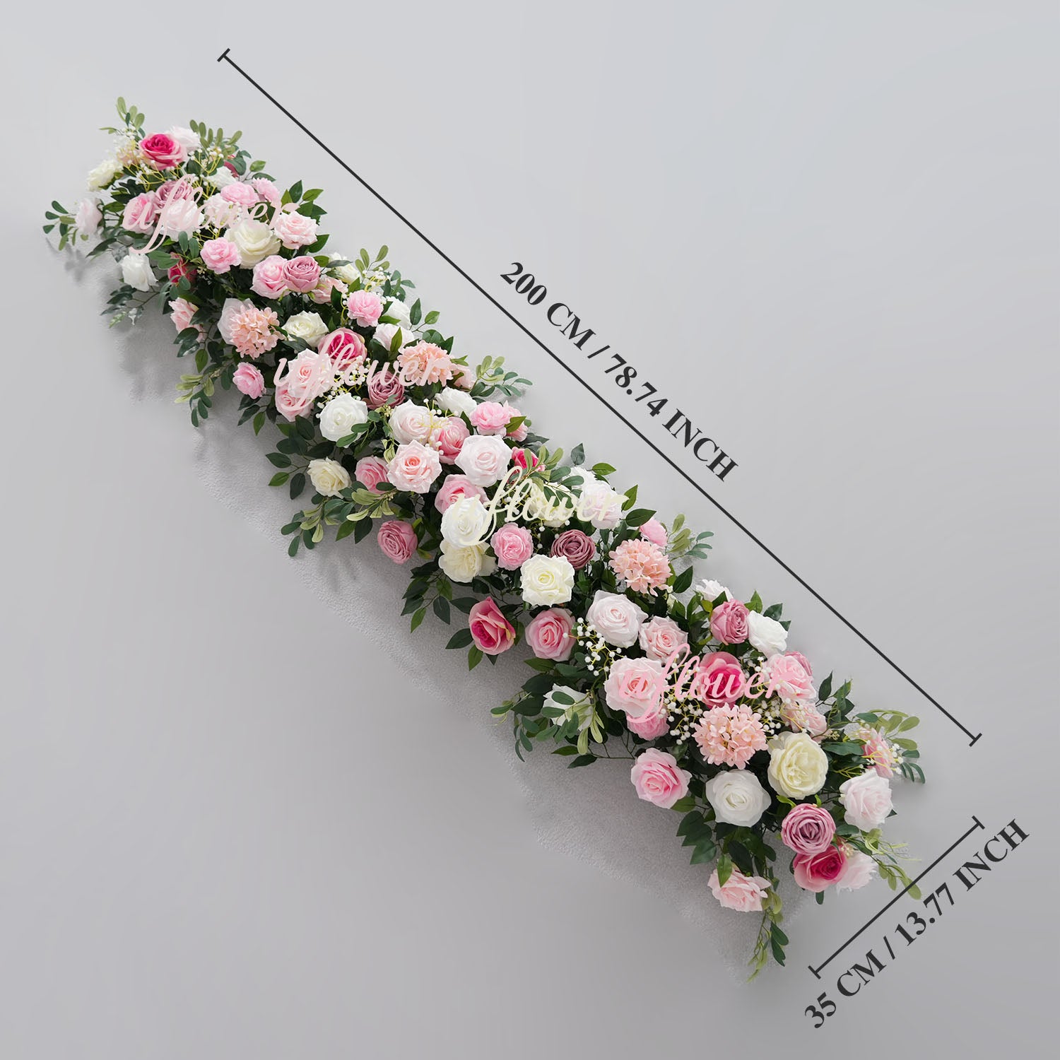 Artificial Pink Rose Flower Arrangement Wedding Backdrop Decor Props