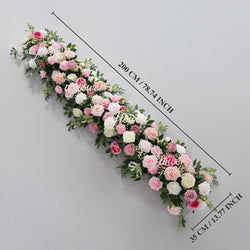 Artificial Pink Rose Flower Arrangement Wedding Backdrop Decor Props
