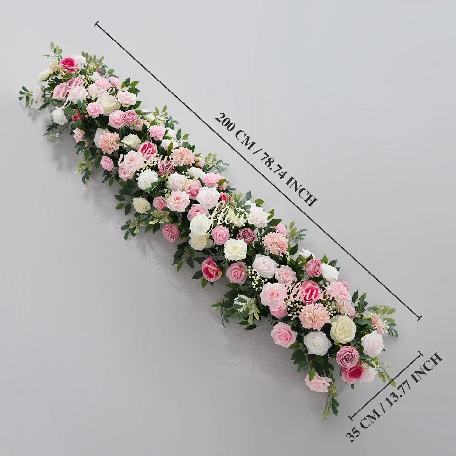 Artificial Pink Rose Flower Arrangement Wedding Backdrop Decor Props - Uflower