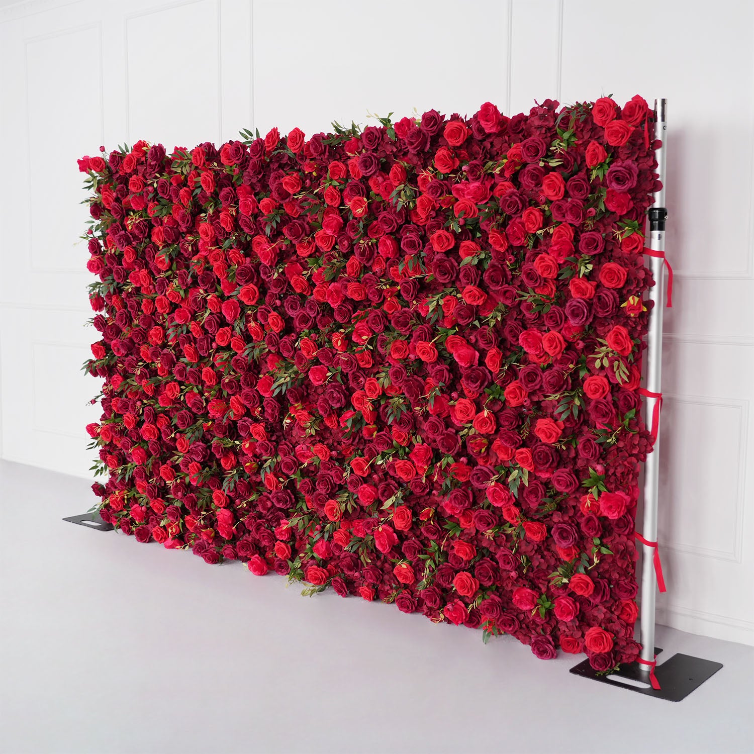 Uflower Artificial Red Rose Wall Wedding Backdrop Decor