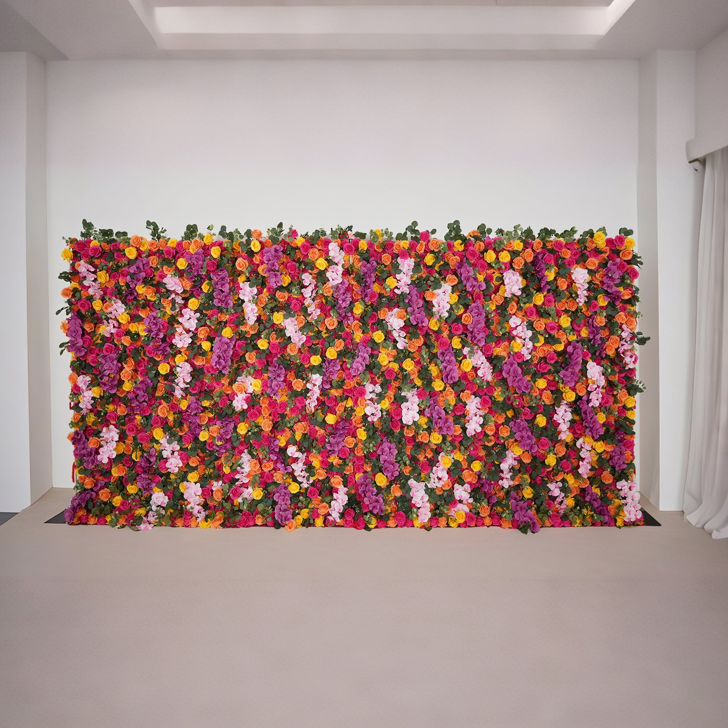 Artificial Mix Rose Butterfly Orchid 5D Wedding Flower Wall