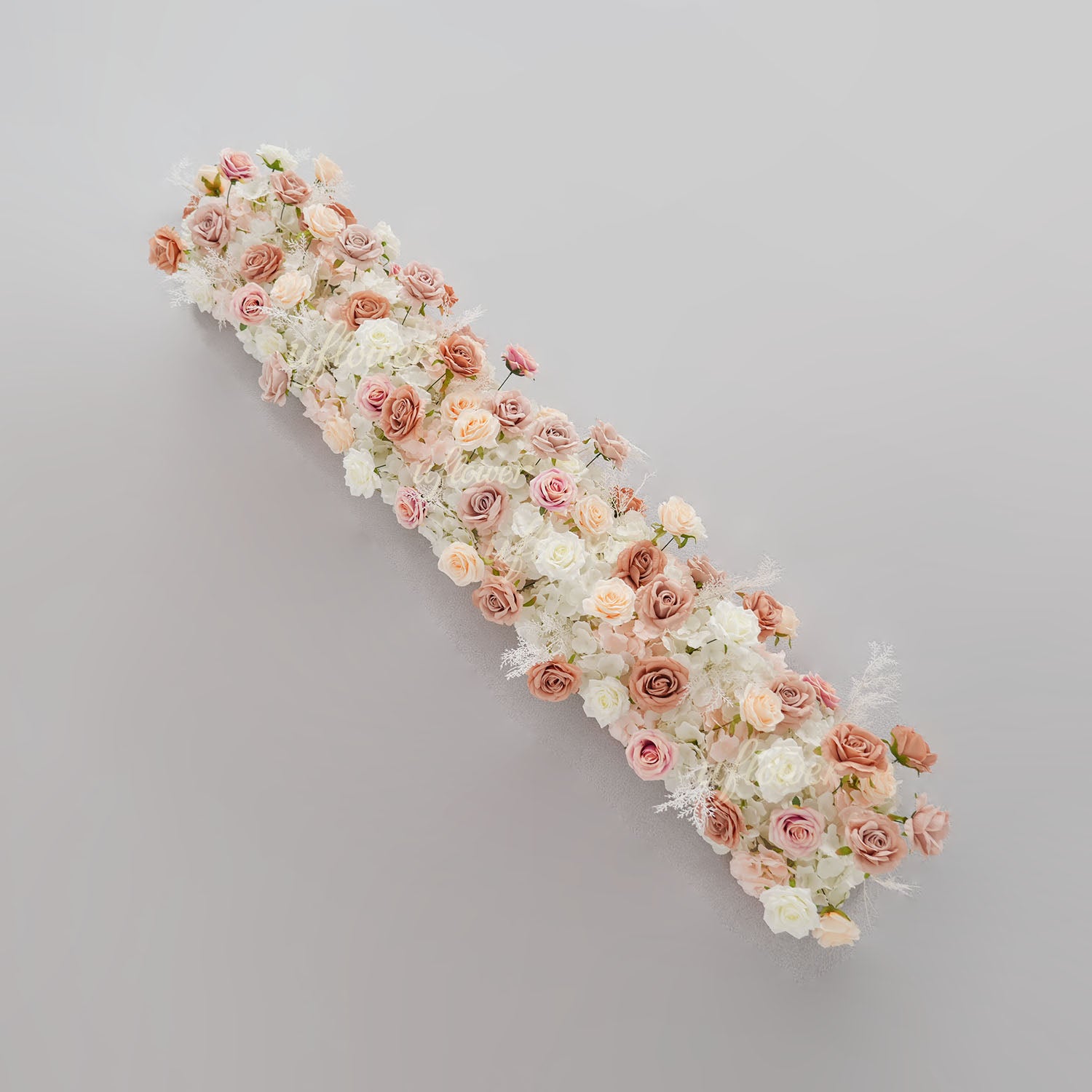 Uflower Champagne Pink Rose Arrangement Wedding Backdrop Floral Props