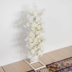 Uflower White Rose Wedding Background Arch KT Board Decoration Flower Arrangement