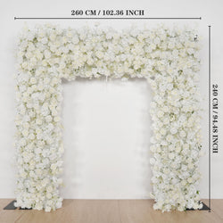 Uflower White Rose Wedding Background Flower Arrangement Arch Decoration