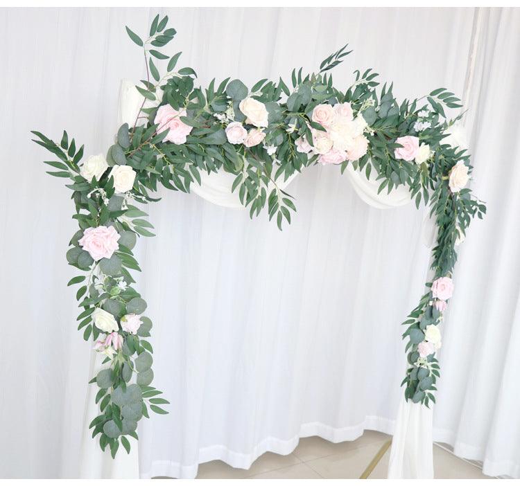 Wedding Stripe Pink Champagne Table Flower Forest Outdoor Simulation Vine Decoration