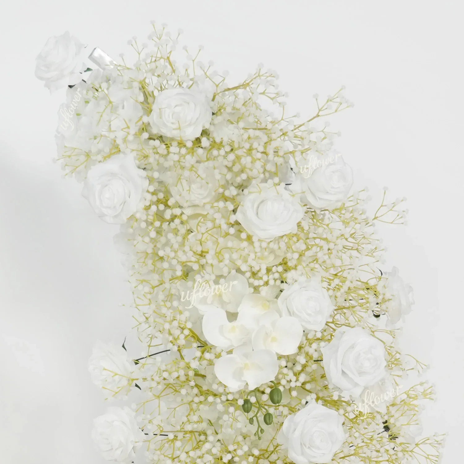 White Flower Row Decor Wedding Backdrop Horn Arch - Uflower