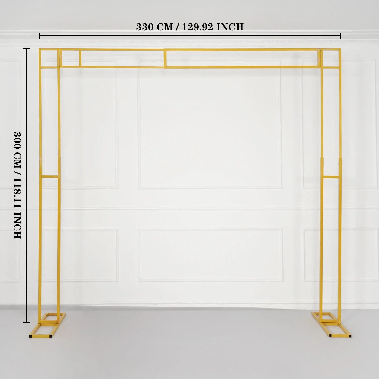 Uflower White Gold Retractable Flower Stand Adjustable Wedding Stage Background Shelf - Uflower