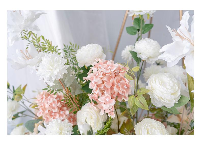 Simulated pollen white peony flower art wedding mall decoration