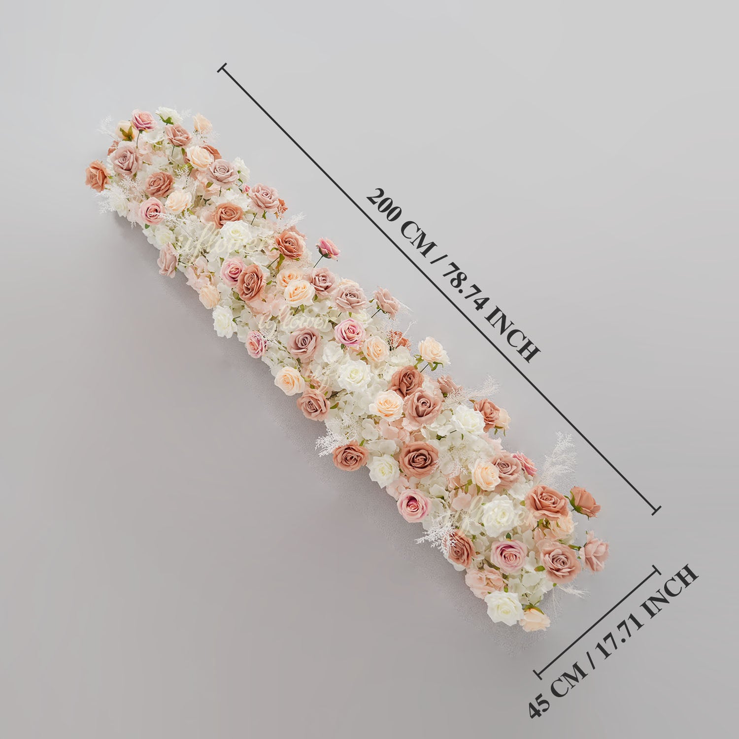 Uflower Champagne Pink Rose Arrangement Wedding Backdrop Floral Props