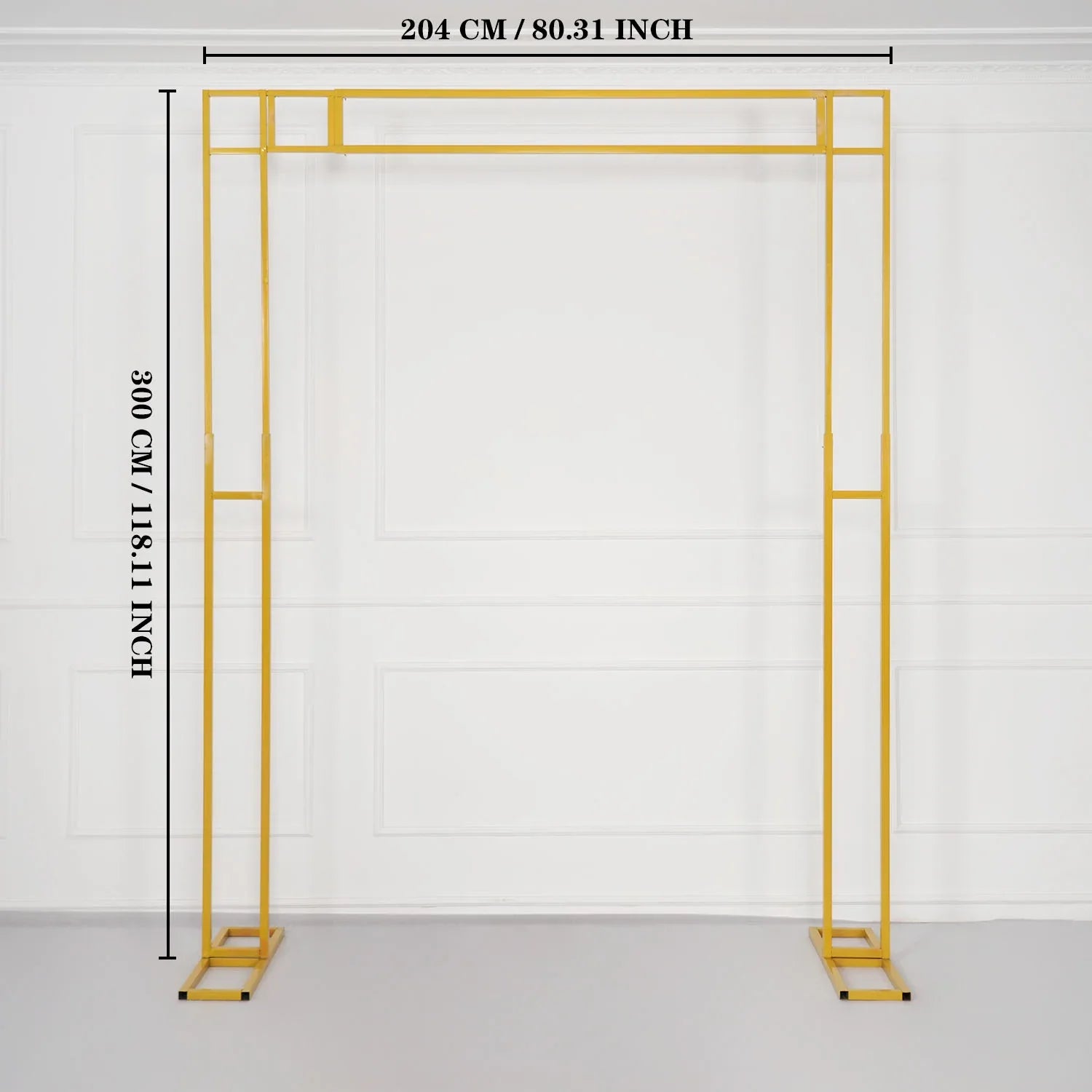 Uflower White Gold Retractable Flower Stand Adjustable Wedding Stage Background Shelf - Uflower