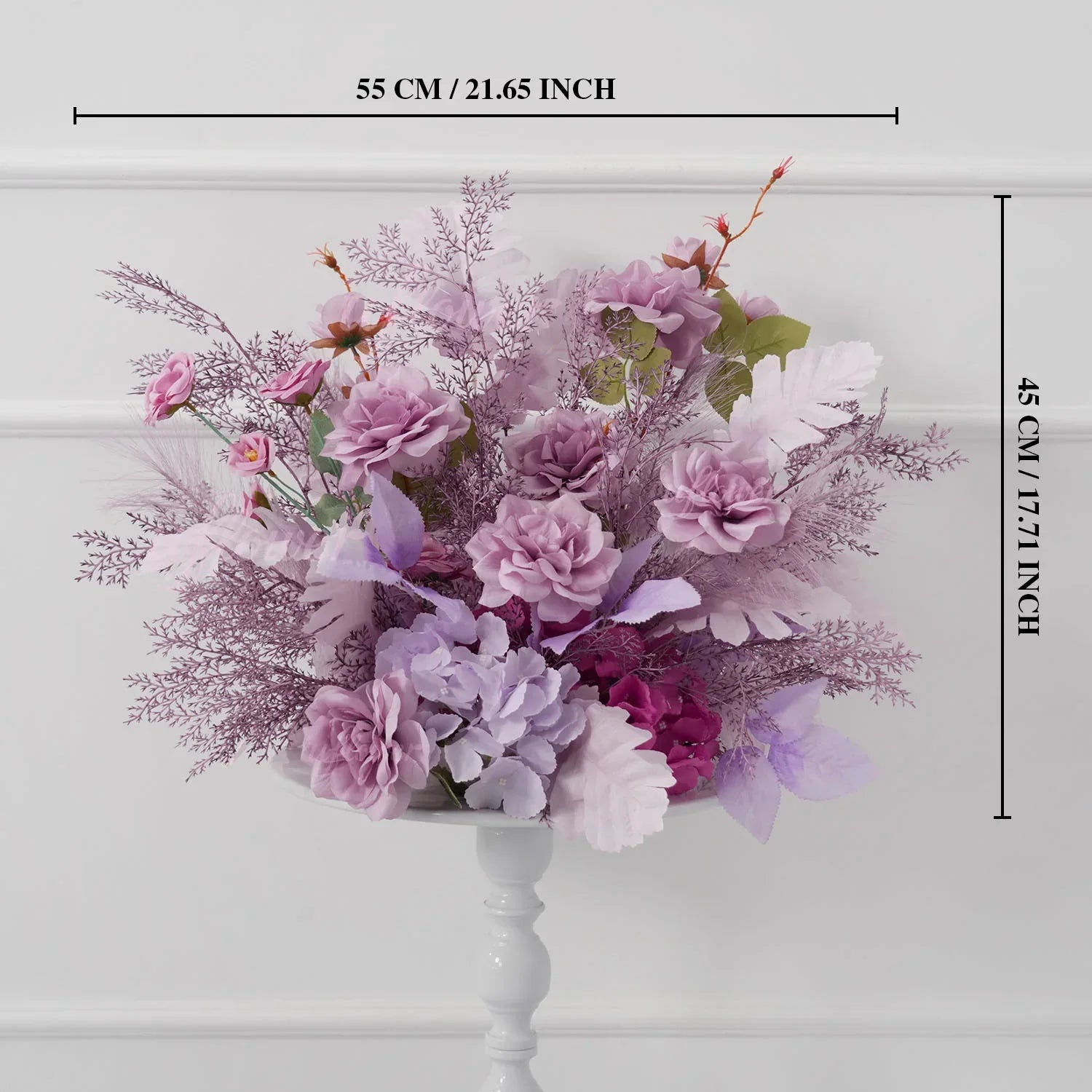 Uflower Purple Flower Arrangement Wedding Party Backdrop Floral Props SET80156 - Uflower