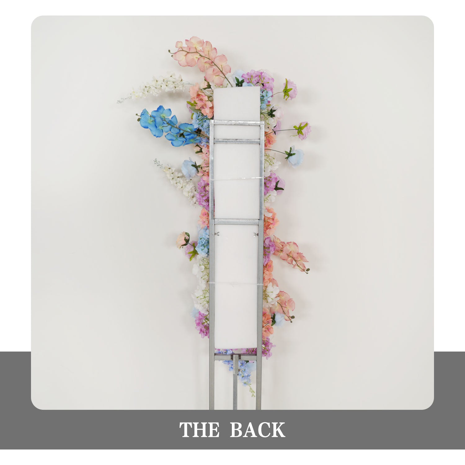 Uflower Artificial Purple Blue Wedding KT Backdrop Flower Row Decor