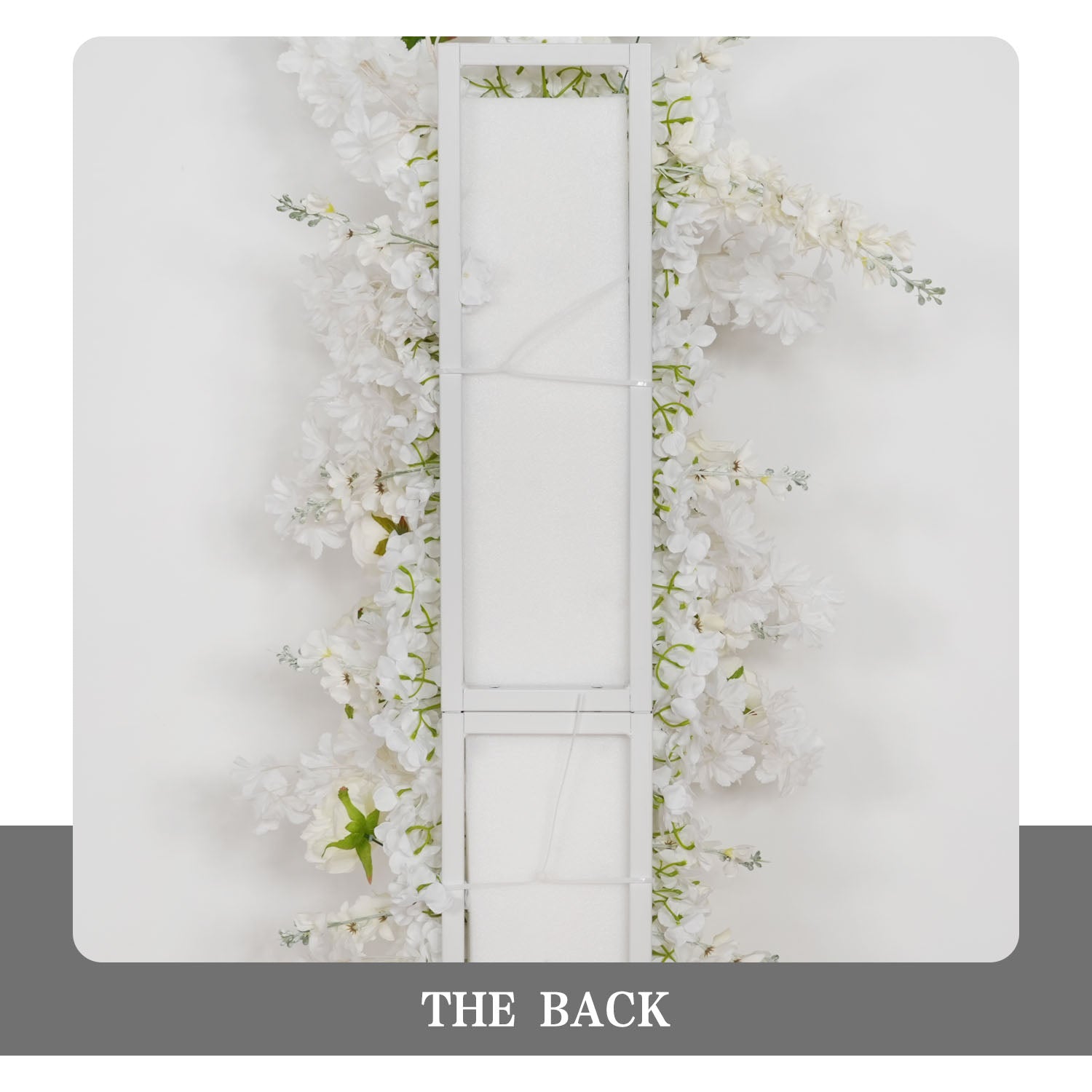 Uflower White Rose Wedding Background Arch KT Board Decoration Flower Arrangement