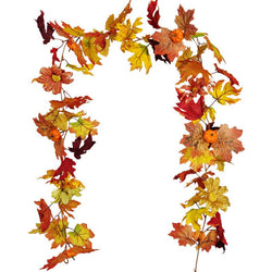 Halloween simulation sunflower maple leaf vine