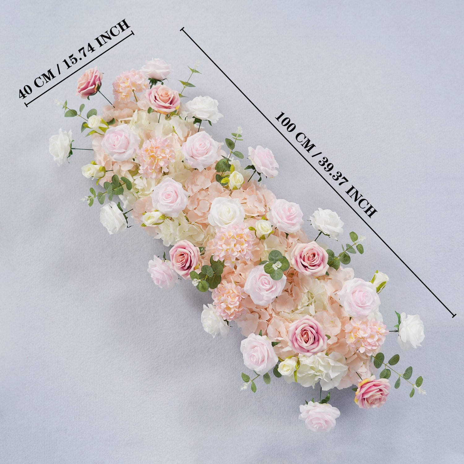 Uflower Pink Series Wedding Backdrop Arch Decor Floral Arrangement
