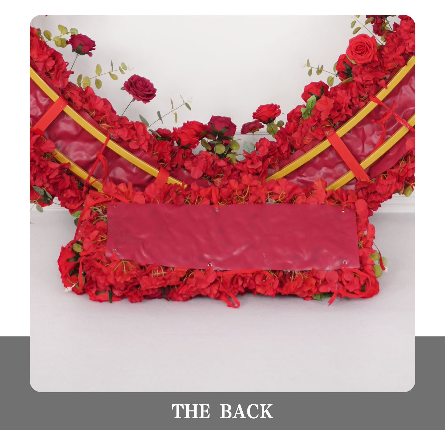 2.2m*2.2m Red Rose Wedding Arch Heart Arch Decor