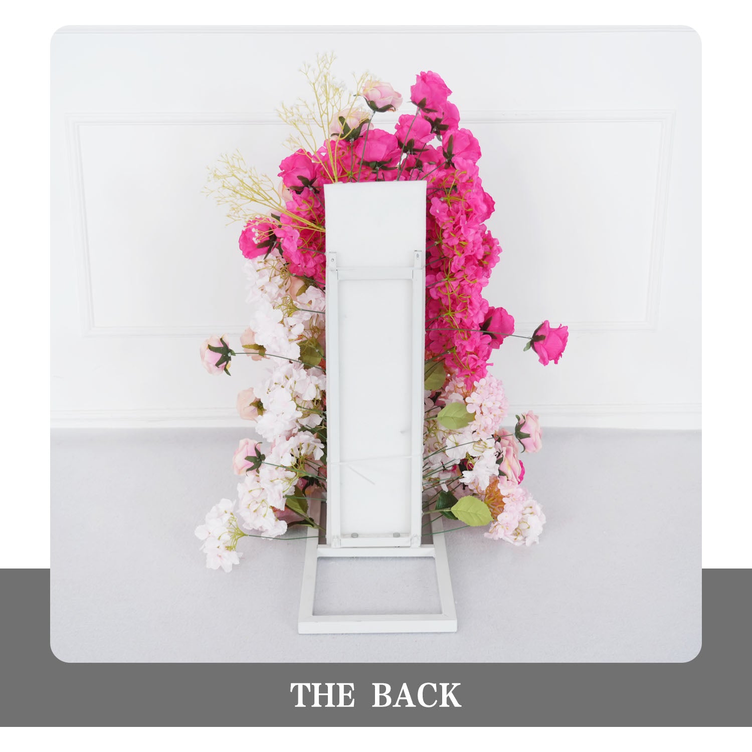 Uflower Rose red rose wedding background arch KT board decoration flower arrangement