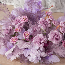 Uflower Purple Flower Arrangement Wedding Party Backdrop Floral Props