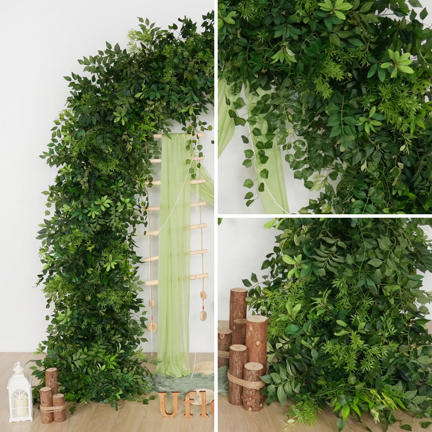 Uflower Leaf Flower Row Door Arch Floral Arrangement