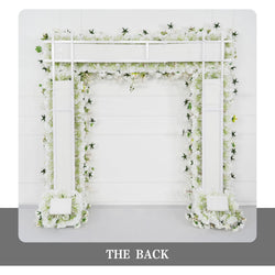 White Rose Flower Row Wedding Background Frame Arch