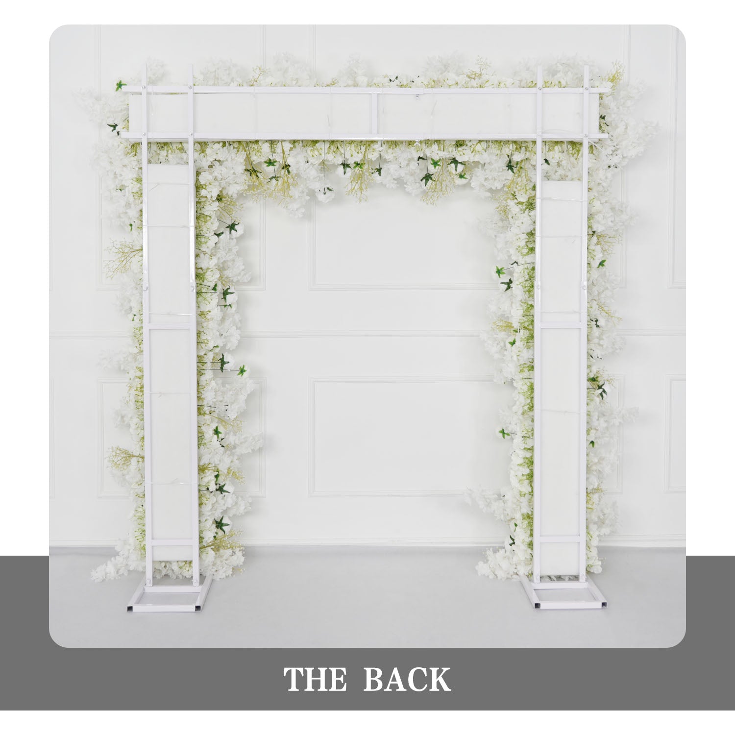 White Baby breath Rose Wedding Backdrop Arch Decor