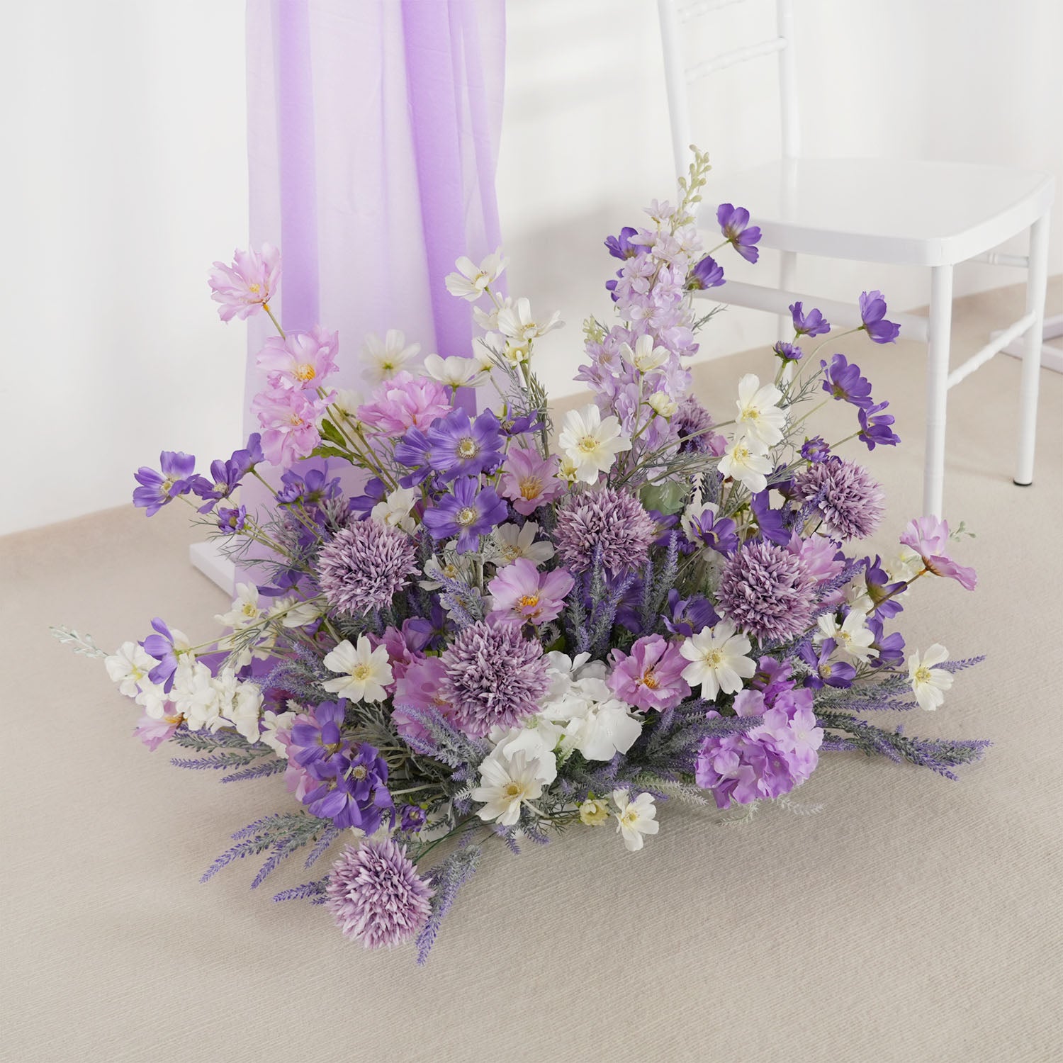 Artificial Purple Lavender Hang Flower Arrangement Wedding Backdrop Decor Props