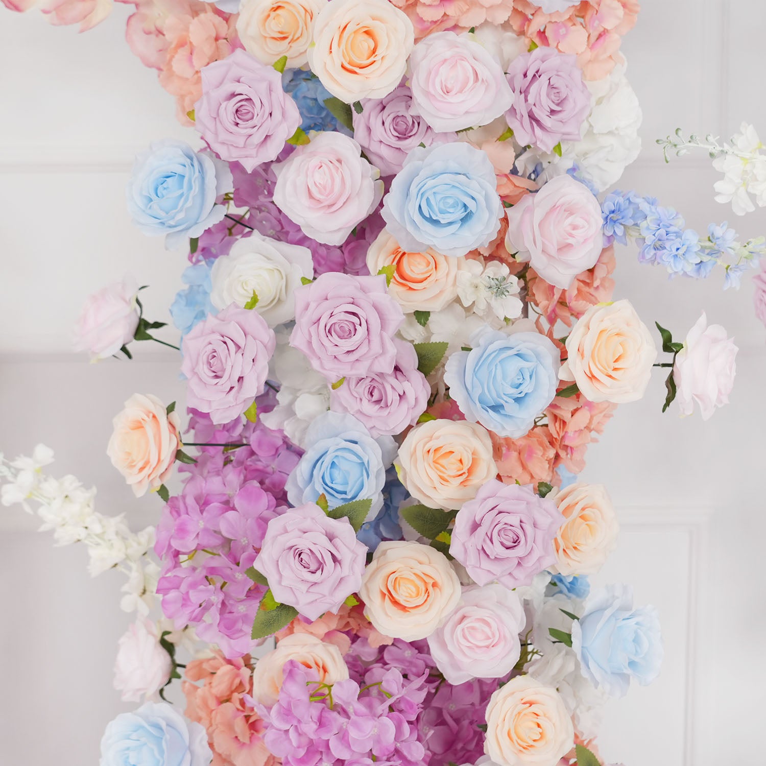 Uflower Purple Blue Rose Wedding Background Arch KT Board Decoration Flower Arrangement