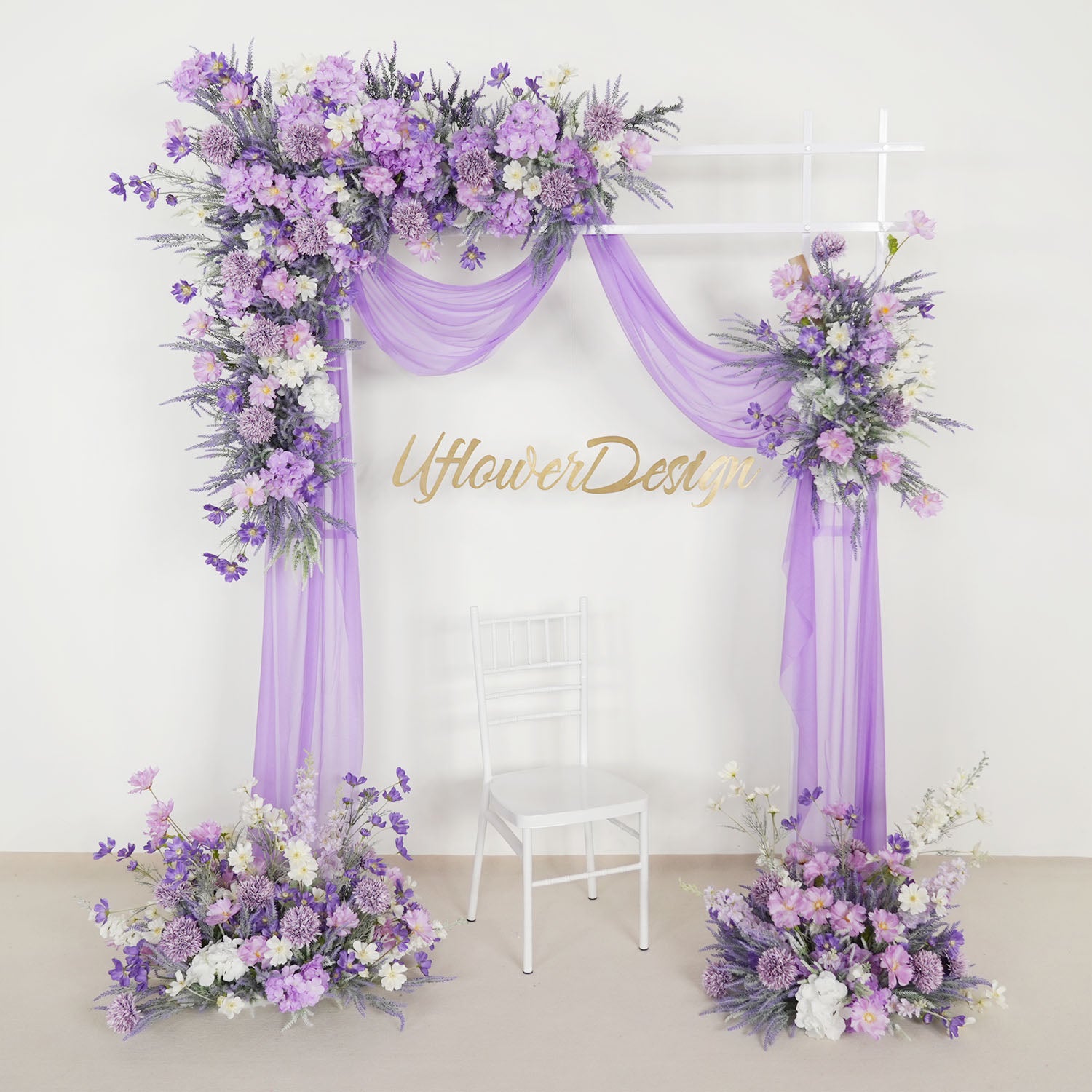 Artificial Purple Lavender Hang Flower Arrangement Wedding Backdrop Decor Props