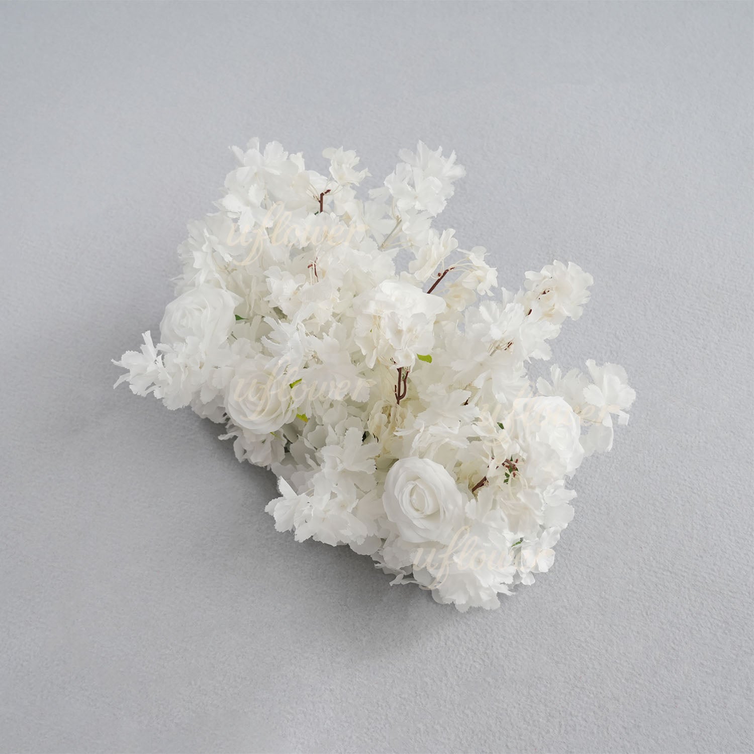 Uflower White Cherry Blossoms Wedding Background KT Board Decoration
