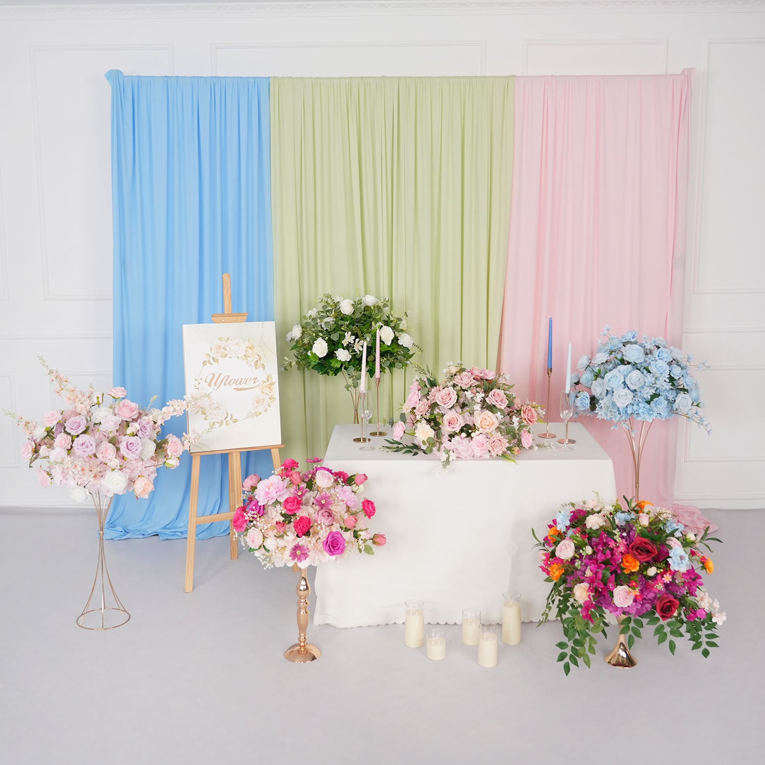 Uflower Table Centerpieces Floral Ball Wedding Decor Flower Arrangement