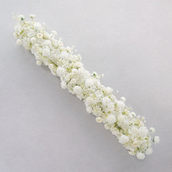 Uflower White Rose Table Runner Sofa Floral Wedding Backdrop Decor