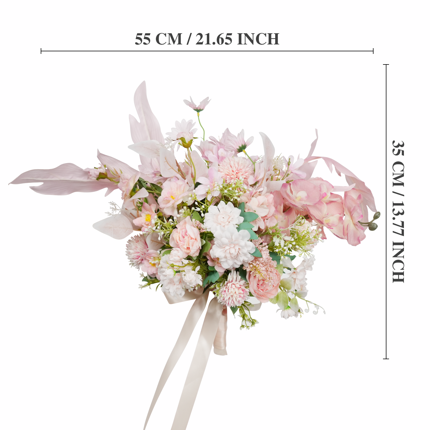 Uflower Pink White Series Bride Bouquet Wrist Corsage Groom Boutonniere Wedding Event Supplies
