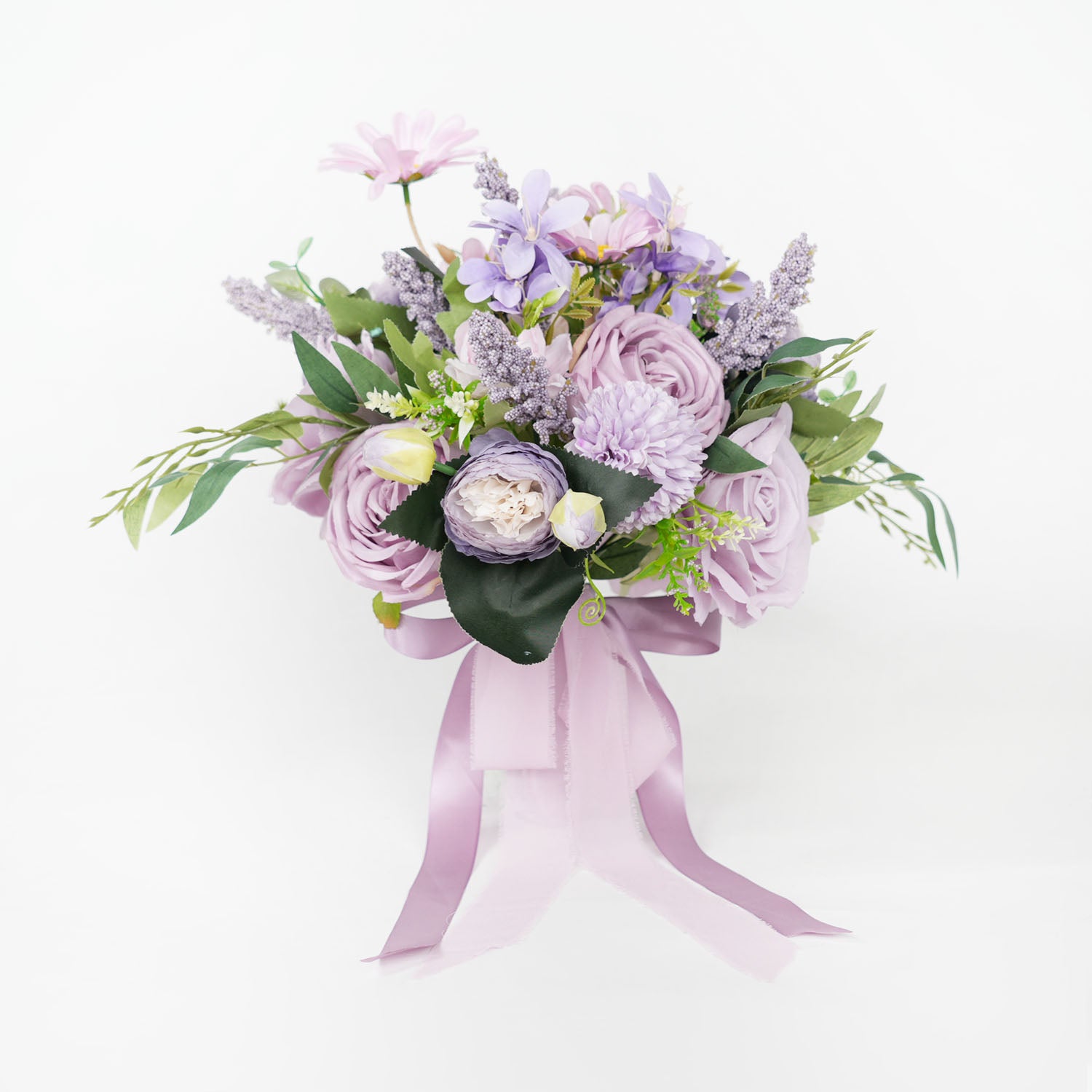 Purple bridal flower bouquet