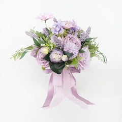 Purple bridal flower bouquet