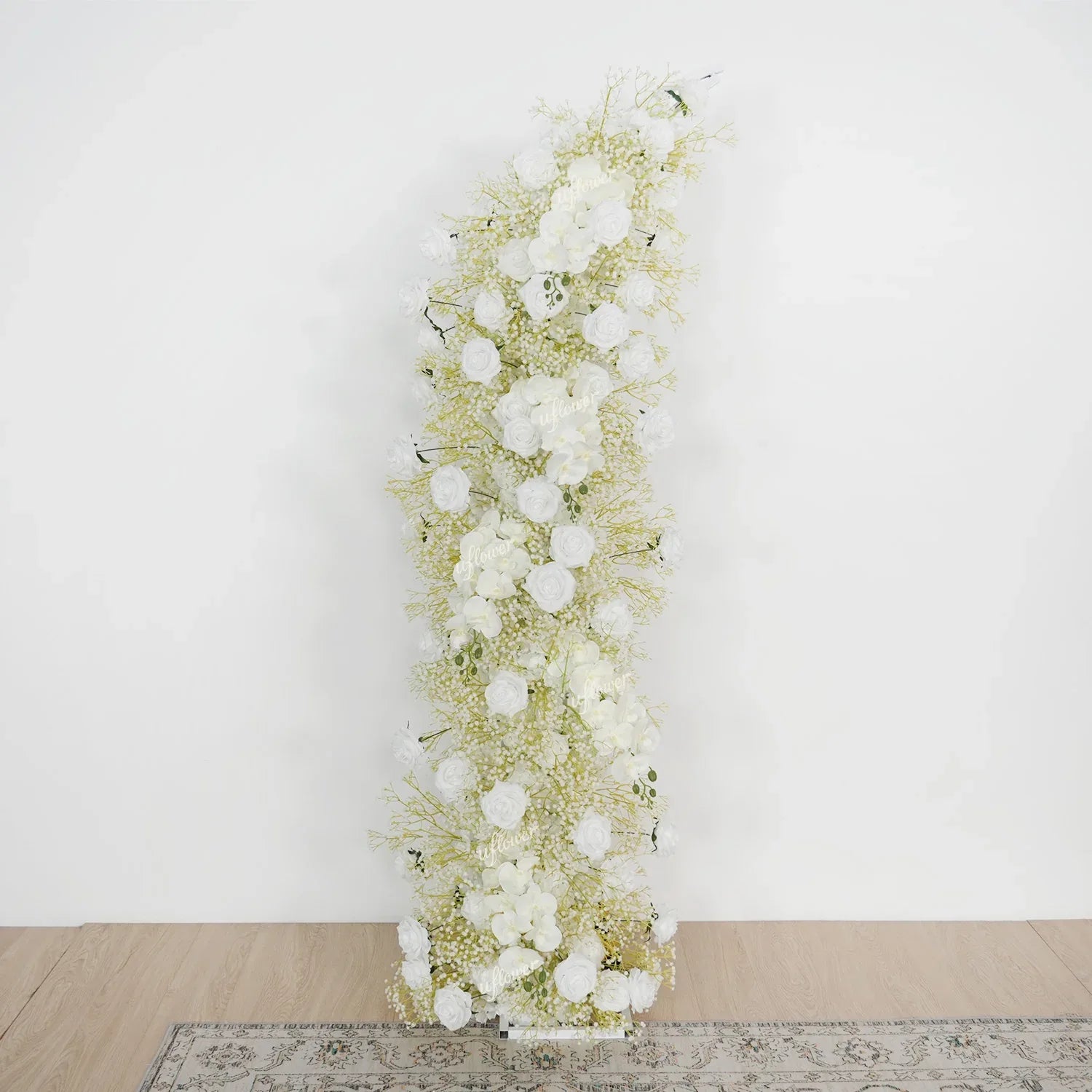 White Flower Row Decor Wedding Backdrop Horn Arch - Uflower