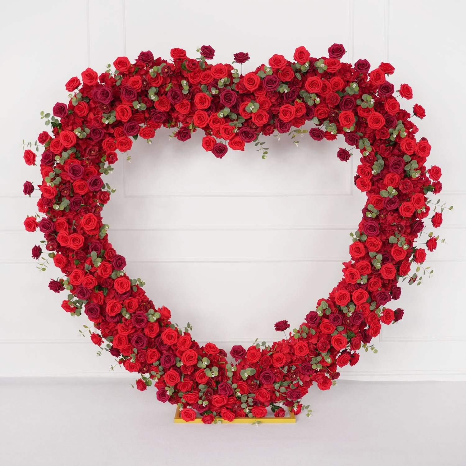 2.2m*2.2m Red Rose Wedding Arch Heart Arch Decor