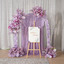 Uflower Purple Flower Arrangement Wedding Party Backdrop Floral Props