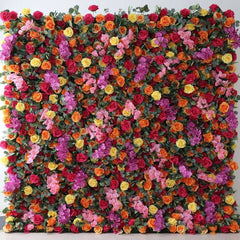 Simulated Colorful Rose Wall Wedding Background Party Activity Props