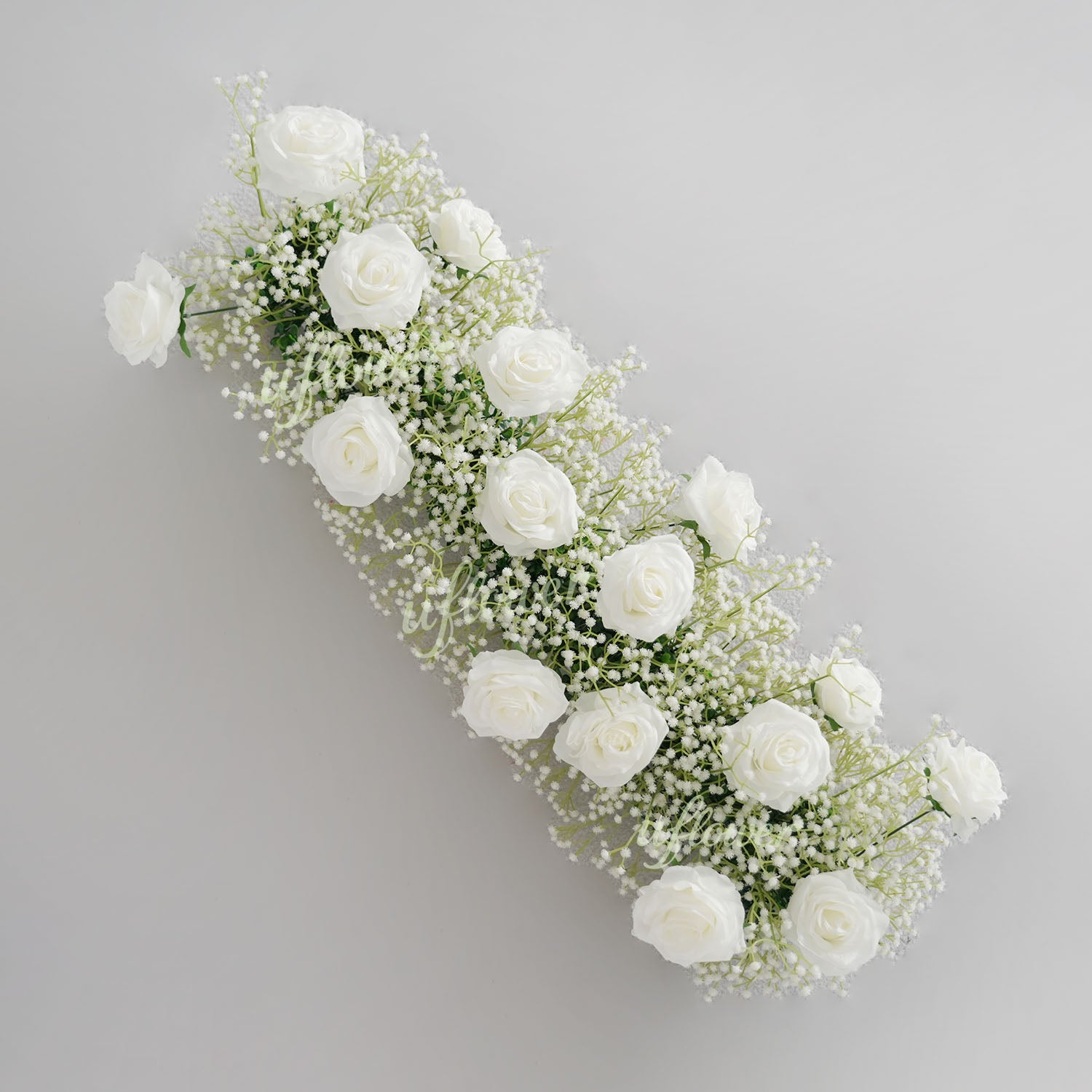 Uflower Baby's Breath Flower Arrangement Table Runner Round Arch
