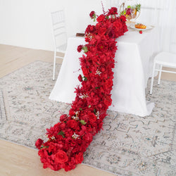 Uflower Artificial Flower Row Sofa Table Runner Floor Flower Arrangement