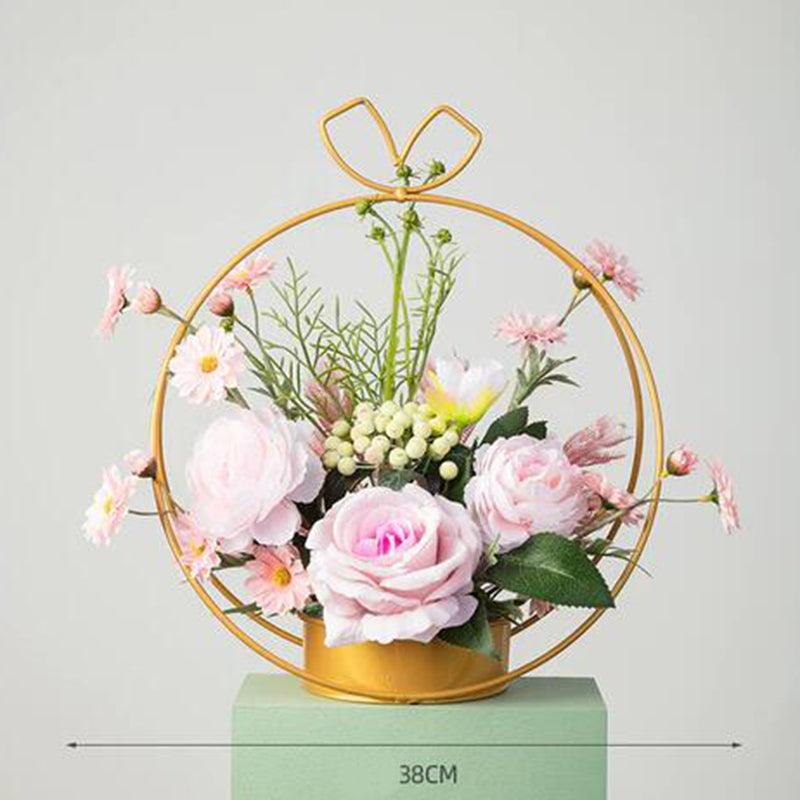 Green Table Flower Arrangement Simulation Flower High-end Light Luxury Table Flower