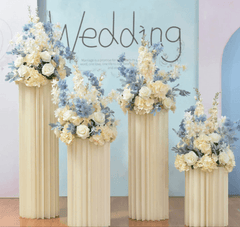 Champagne Blue Four Piece Wedding Origami Roman Column Imitation Flower Decoration