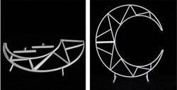 Crescent Mesh Wedding Iron Arch Decoration Ornaments