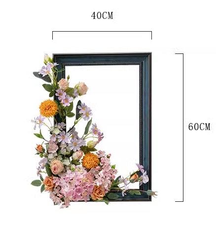 Picture frame wall hanging simulated flower wedding background decoration