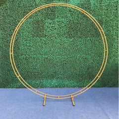 Gold plated iron circular arch background wedding props