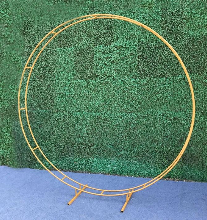 Gold plated iron circular arch background wedding props