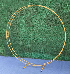 Gold plated iron circular arch background wedding props