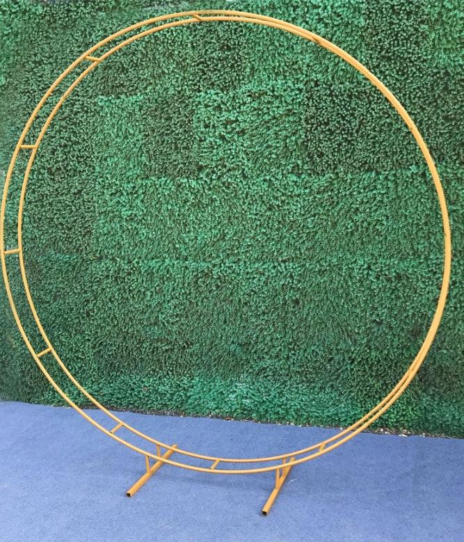 Gold plated iron circular arch background wedding props