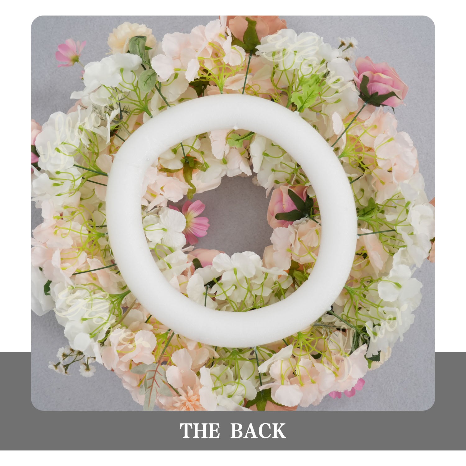 Uflower Champagne Pink Rose Arrangement Wedding Backdrop Floral Props